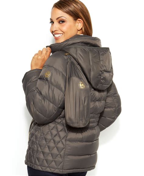 michael kors puffer jacket ice grey